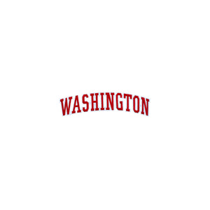 Varsity State Name Washington in Multicolor Embroidery Patch