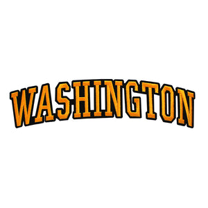 Varsity State Name Washington in Multicolor Embroidery Patch