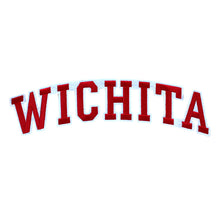 Load image into Gallery viewer, Varsity City Name Wichita in Multicolor Embroidery Patch
