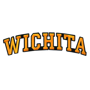 Varsity City Name Wichita in Multicolor Embroidery Patch