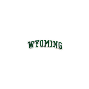 Varsity State Name Wyoming in Multicolor Embroidery Patch