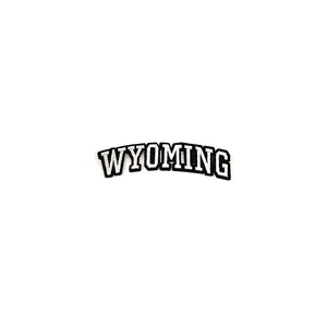 Varsity State Name Wyoming in Multicolor Embroidery Patch