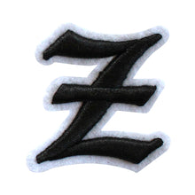 Load image into Gallery viewer, 3D Old English Roman Font Alphabets A To Z Size 2 Inches Black Embroidery Patch
