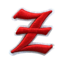 Load image into Gallery viewer, 3D Old English Roman Font Alphabets A To Z Size 3 Inches Red Embroidery Patch
