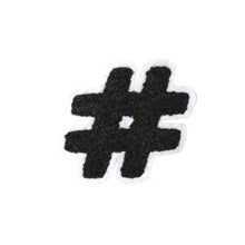 Load image into Gallery viewer, Letter Varsity Symbol Hashtag Sharp # Sign Chenille Small Patches
