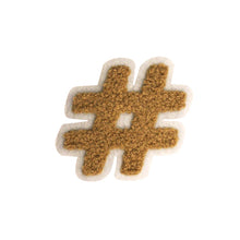 Load image into Gallery viewer, Letter Varsity Symbol Hashtag Sharp # Sign Chenille Small Patches
