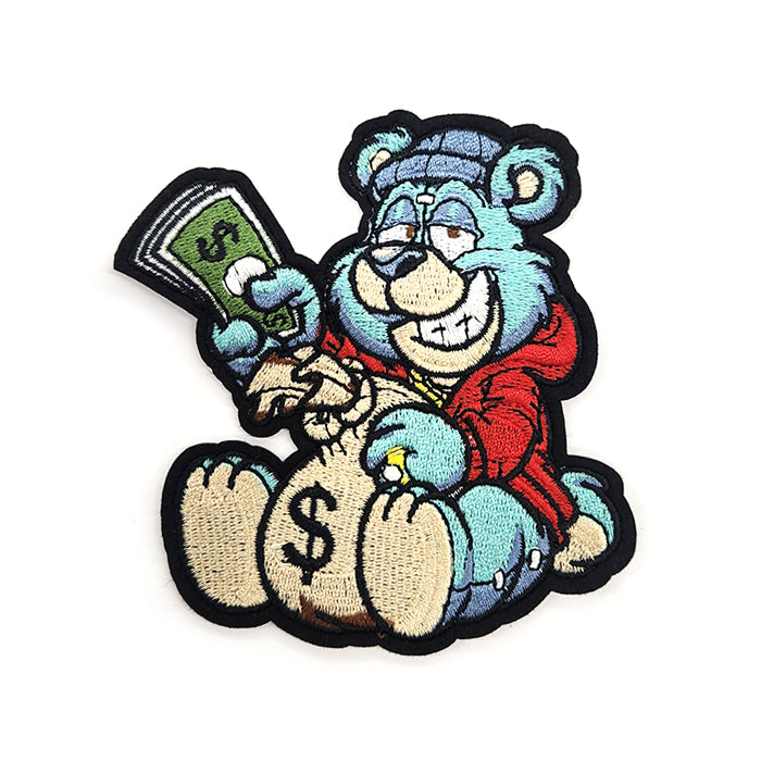 Hustle Money Hoodie Bear Embroidery Patch