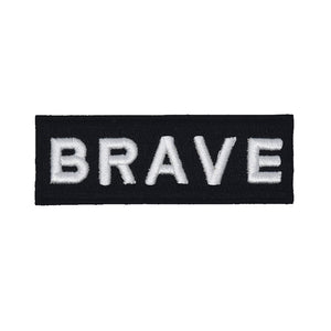 Wording 'BRAVE' Embroidery Stitch