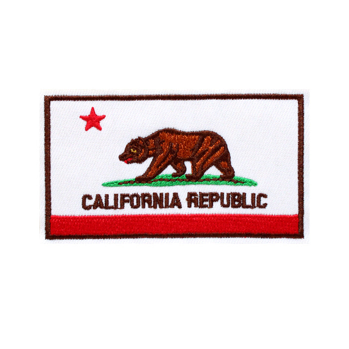 California Republic Bear Flag Design Embroidery Patch