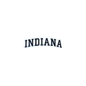 Varsity State Name Indiana in Multicolor Embroidery Patch