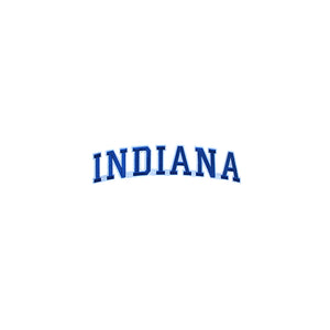 Varsity State Name Indiana in Multicolor Embroidery Patch