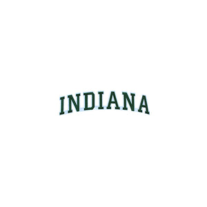 Varsity State Name Indiana in Multicolor Embroidery Patch