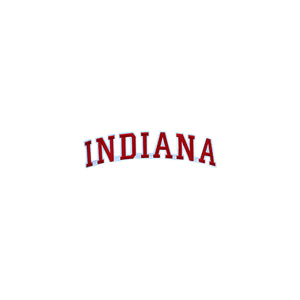 Varsity State Name Indiana in Multicolor Embroidery Patch