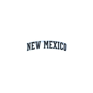 Varsity State Name New Mexico in Multicolor Embroidery Patch