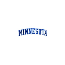 Load image into Gallery viewer, Varsity State Name Minnesota in Multicolor Embroidery Patch
