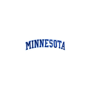 Varsity State Name Minnesota in Multicolor Embroidery Patch