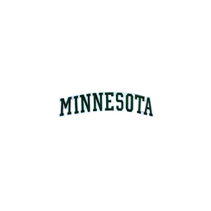 Varsity State Name Minnesota in Multicolor Embroidery Patch