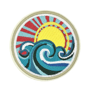 Sun Rising Ocean Embroidery Patch