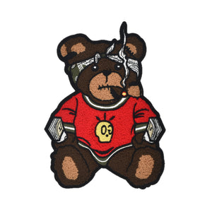 Gangster Hustle Smoking Bear Chenille Patch