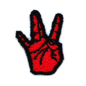 Westside Hand Sign in Multicolor Chenille Patch