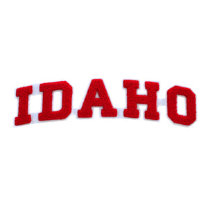 Varsity State Name Idaho in Multicolor Chenille Patch