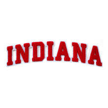 Load image into Gallery viewer, Varsity State Name Indiana in Multicolor Chenille Patch
