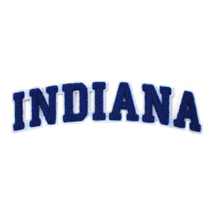 Varsity State Name Indiana in Multicolor Chenille Patch