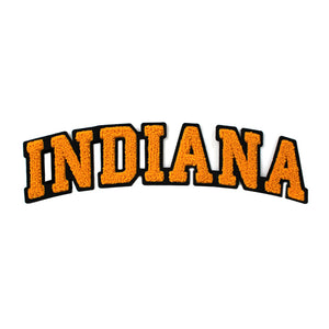 Varsity State Name Indiana in Multicolor Chenille Patch