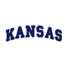 Load image into Gallery viewer, Varsity State Name Kansas in Multicolor Chenille Patch
