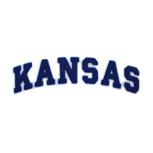 Varsity State Name Kansas in Multicolor Chenille Patch