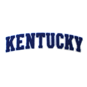 Varsity State Name Kentucky in Multicolor Chenille Patch