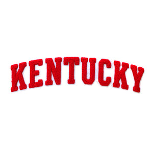 Varsity State Name Kentucky in Multicolor Chenille Patch