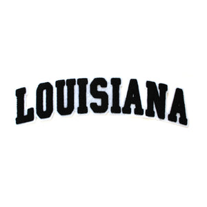 Varsity State Name Louisiana in Multicolor Chenille Patch