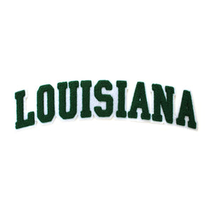 Varsity State Name Louisiana in Multicolor Chenille Patch