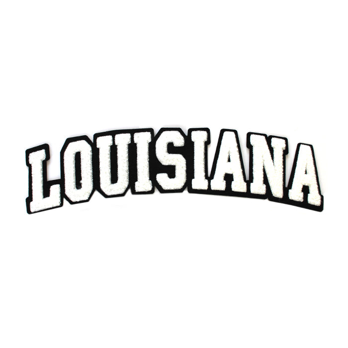 Varsity State Name Louisiana in Multicolor Chenille Patch