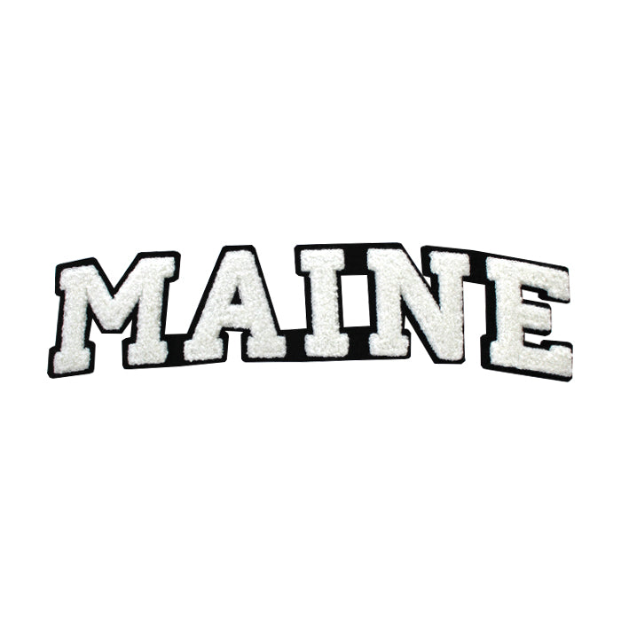 Varsity State Name Maine in Multicolor Chenille Patch