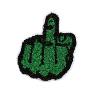 Middle Finger in Multicolor Chenille Patch