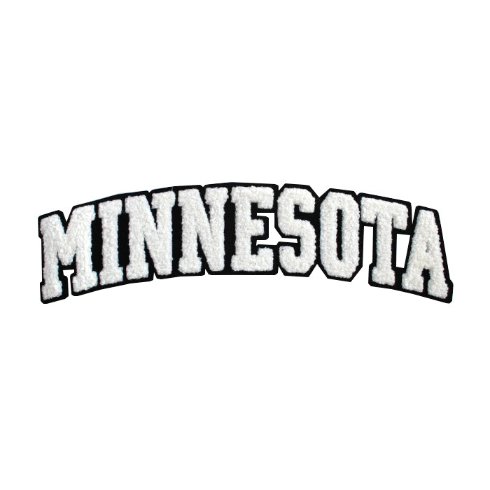 Varsity State Name Minnesota in Multicolor Chenille Patch