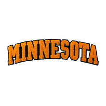 Load image into Gallery viewer, Varsity State Name Minnesota in Multicolor Chenille Patch
