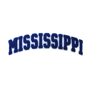 Varsity State Name Mississippi in Multicolor Chenille Patch