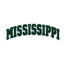 Load image into Gallery viewer, Varsity State Name Mississippi in Multicolor Chenille Patch
