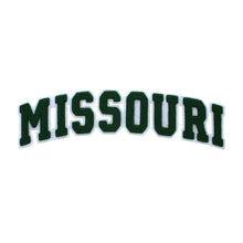 Load image into Gallery viewer, Varsity State Name Missouri in Multicolor Chenille Patch
