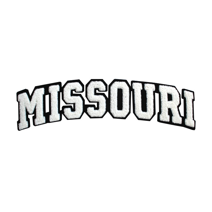 Varsity State Name Missouri in Multicolor Chenille Patch