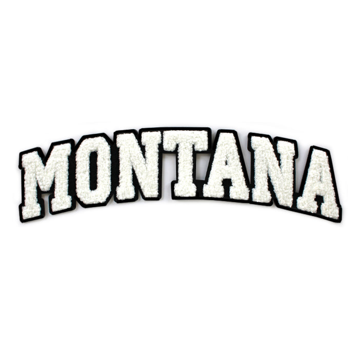 Varsity State Name Montana in Multicolor Chenille Patch