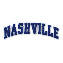 Load image into Gallery viewer, Varsity City Name Nashville in Multicolor Chenille Patch
