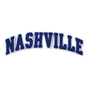 Varsity City Name Nashville in Multicolor Chenille Patch