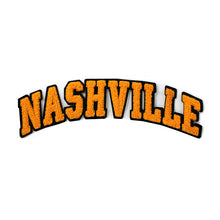 Load image into Gallery viewer, Varsity City Name Nashville in Multicolor Chenille Patch
