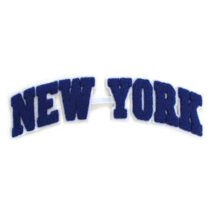 Varsity State City Name New York in Multicolor Chenille Patch