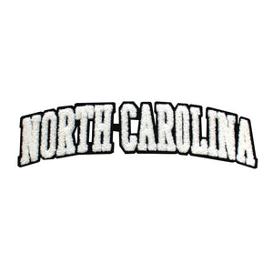 Varsity State Name North Carolina in Multicolor Chenille Patch