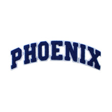 Load image into Gallery viewer, Varsity City Name Phoenix in Multicolor Chenille Patch
